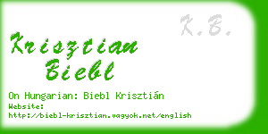 krisztian biebl business card